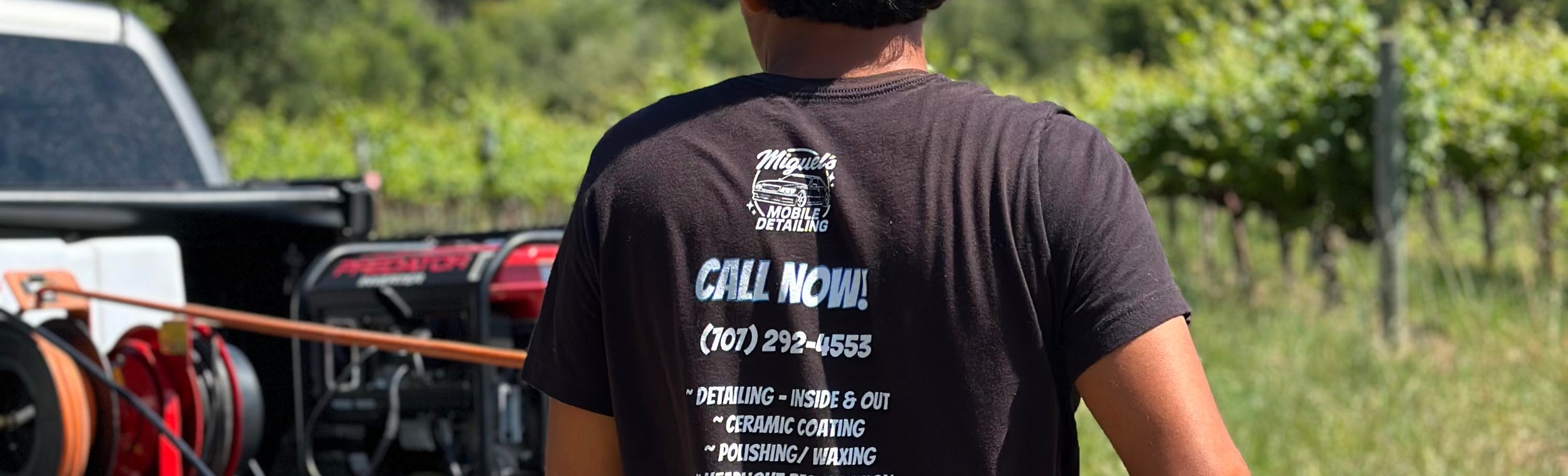 Miguel's Mobile Detailing mobile service vehicle serving Santa Rosa and Sonoma County