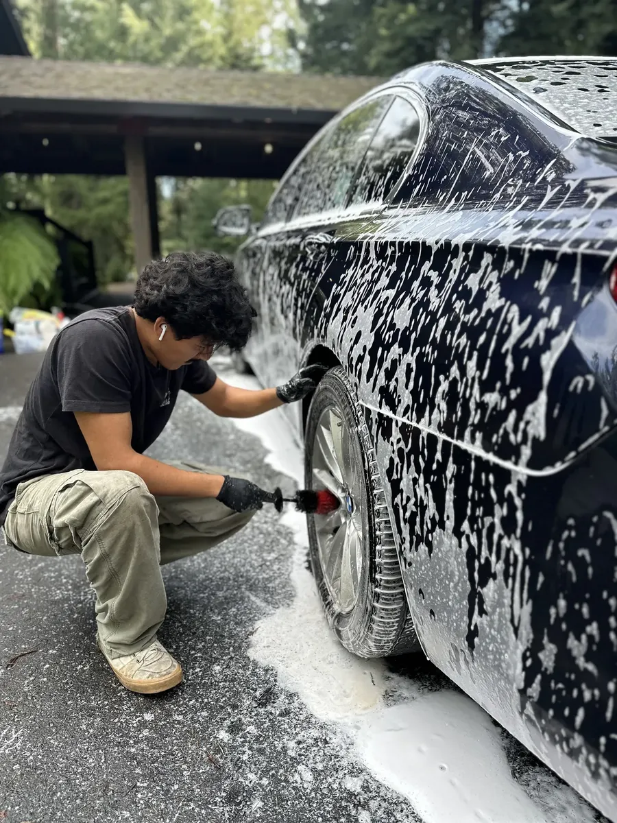 Miguel's mobile car detailing service vehicle serving Bodega Bay, California